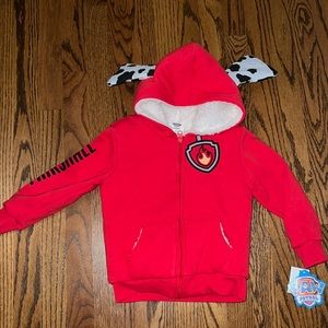 Paw patrol Marshall Sherpa lined zip hoody with ears